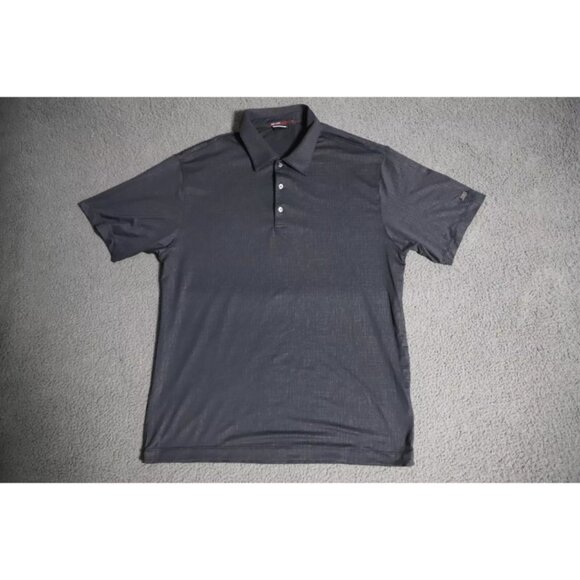 Tiger Woods Collection Dri-Fit Polo Shirt Men M Black Spread Collar Short Sleeve - Picture 1 of 8